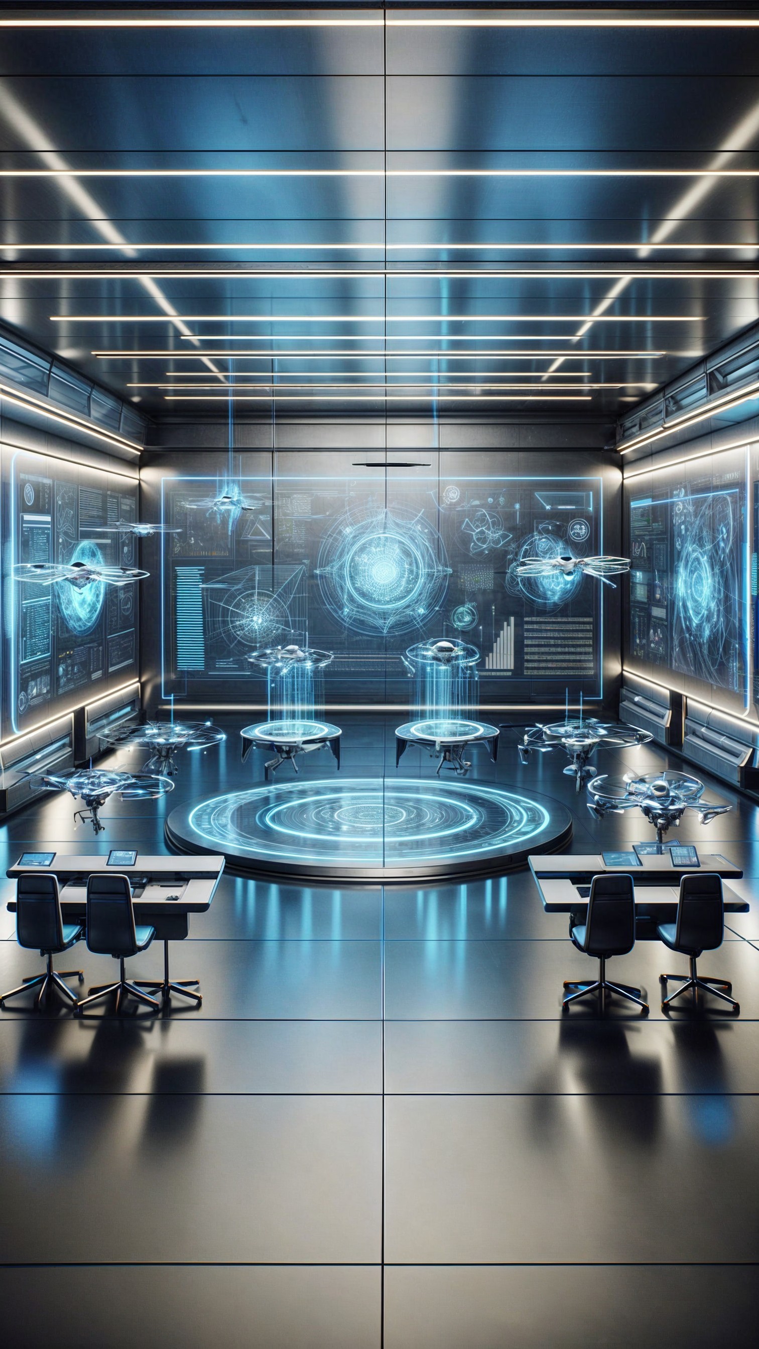 Futuristic High-Tech Conference Room Design Features