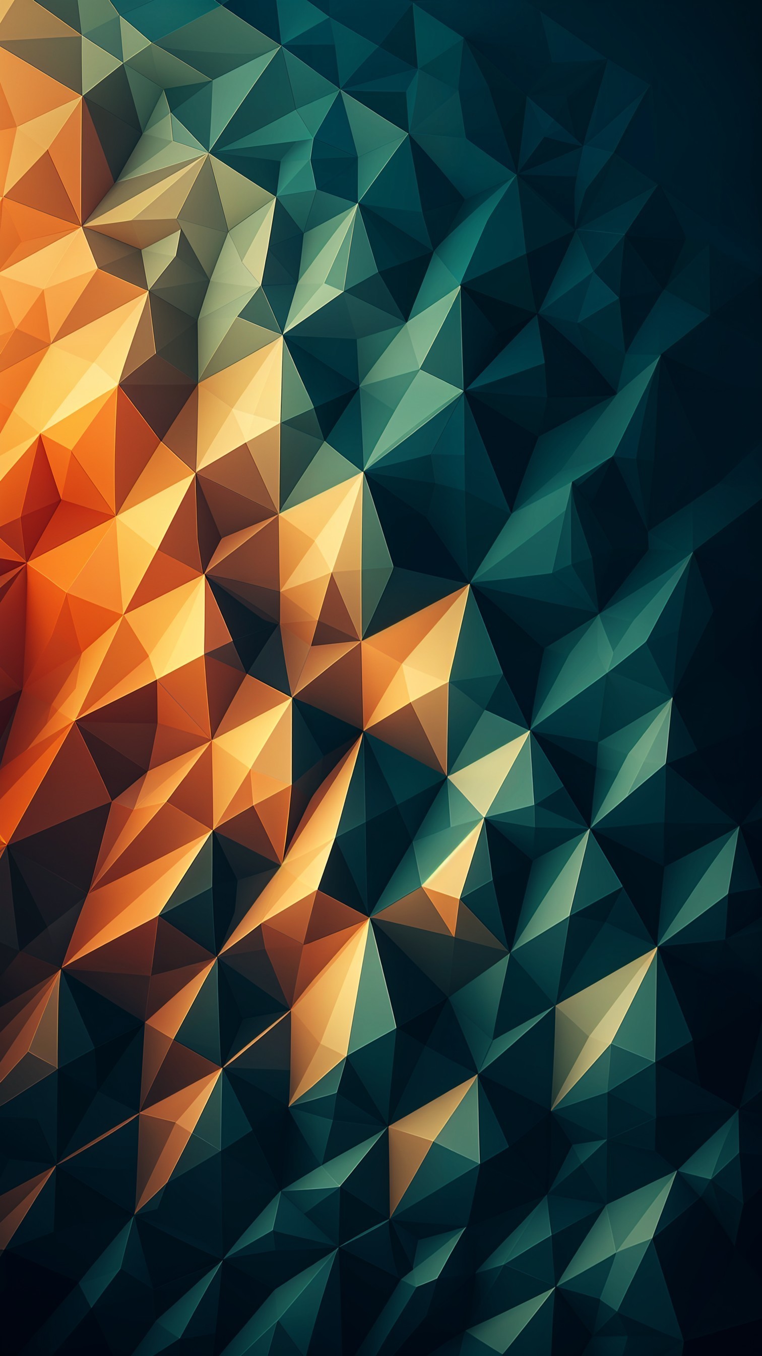 Vibrant Abstract Design with Triangular Shapes
