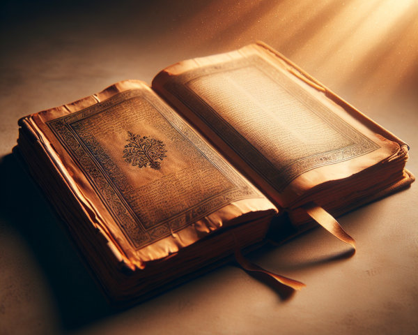 Illuminated Manuscript with Intricate Arabic Script