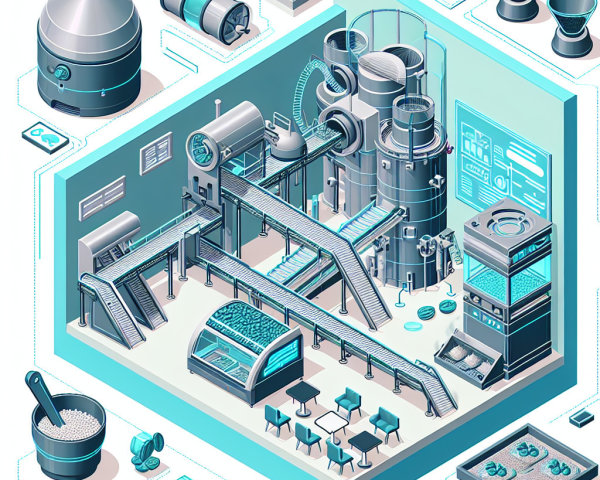Isometric View of a Modern Industrial Factory Layout