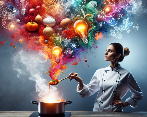 Vibrant Culinary Artistry with Colorful Ingredients