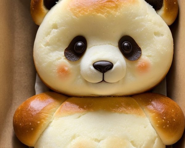 Whimsical Panda-Shaped Bread with Creamy Texture
