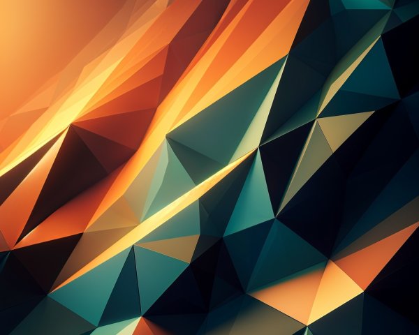 Vibrant Abstract Design with Geometric Shapes and Colors