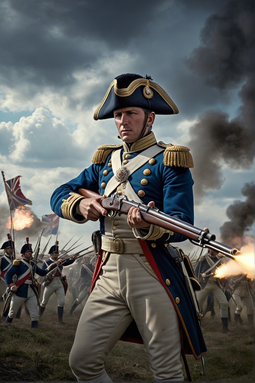 Historical Military Scene with Soldiers in Battle