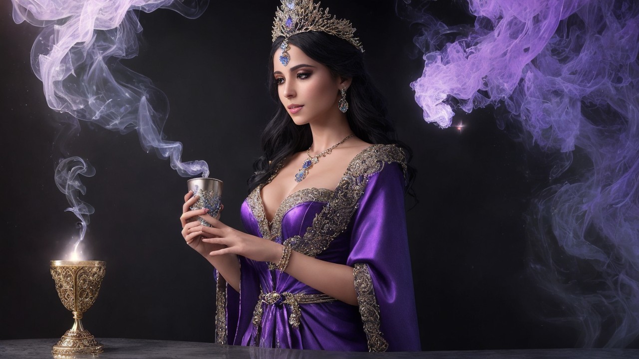 Enchanted Elegance in Purple Majesty