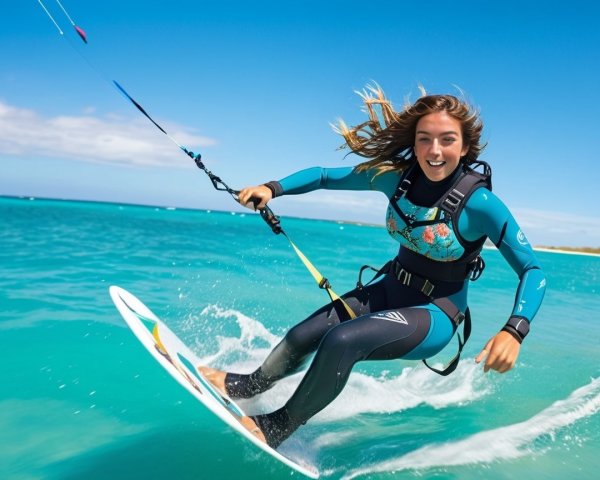 Kite Surfing Adventure in Turquoise Waters