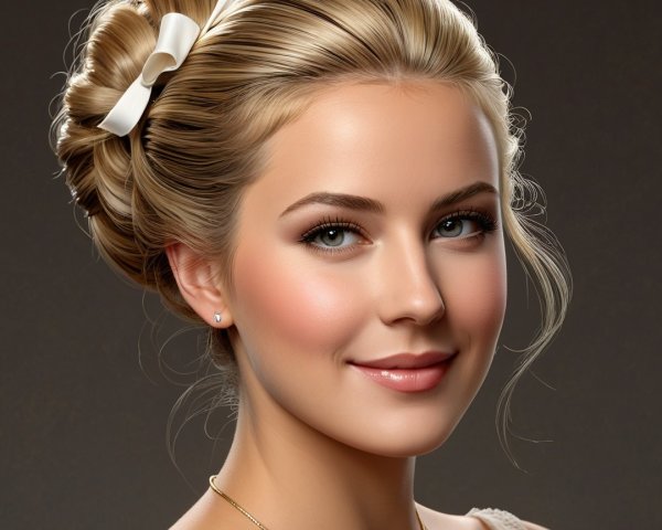 Close-up Portrait of a Young Woman with Blonde Hair