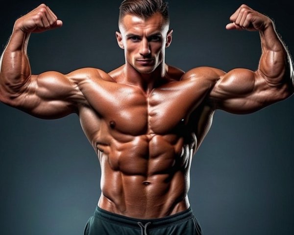 Muscular Man Showcasing Impressive Physique and Strength