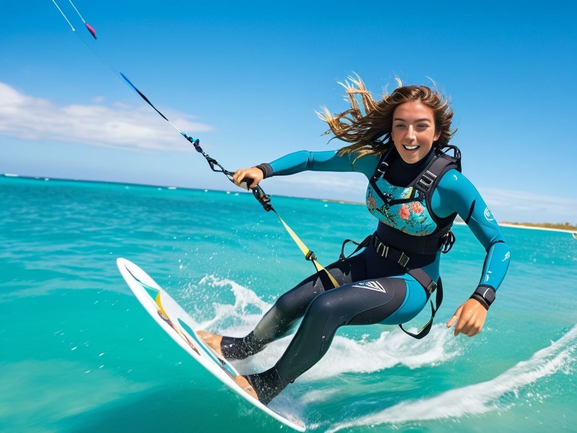 Kite Surfing Adventure in Turquoise Waters