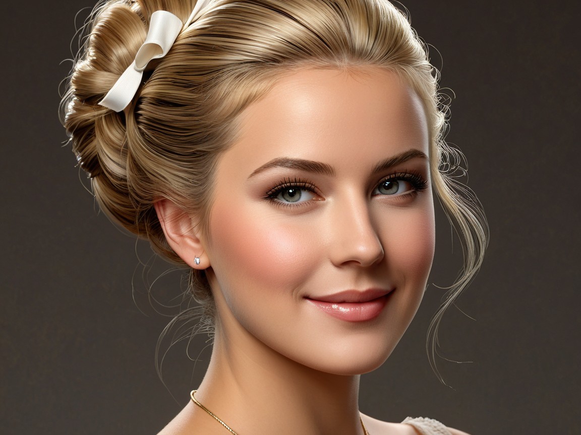 Close-up Portrait of a Young Woman with Blonde Hair