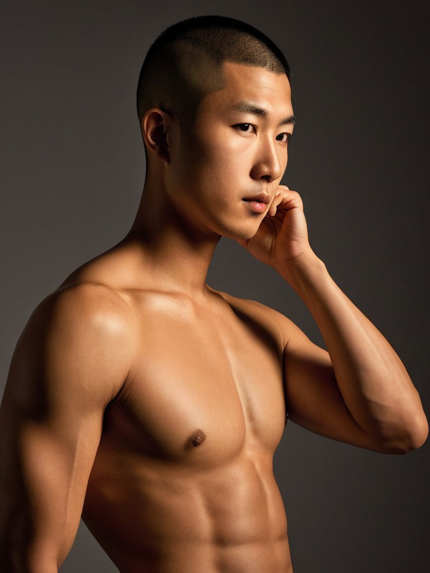 Bold Portrait of a Young Asian Man