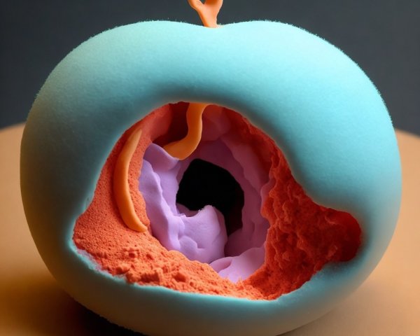 Abstract Cellular Structure with Vibrant Colors and Textures