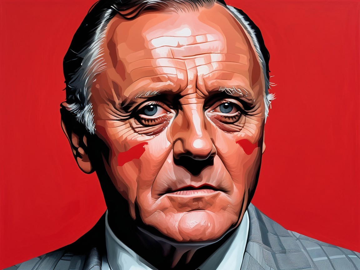 Close-up Portrait of Older Man with Intense Features