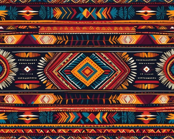 Vibrant Geometric Pattern with Colorful Shapes