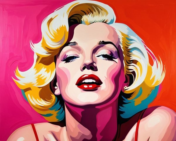 Vibrant Pop Art of Classic Hollywood Icon