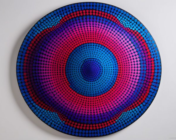Vibrant Circular Artwork with Concentric Patterns