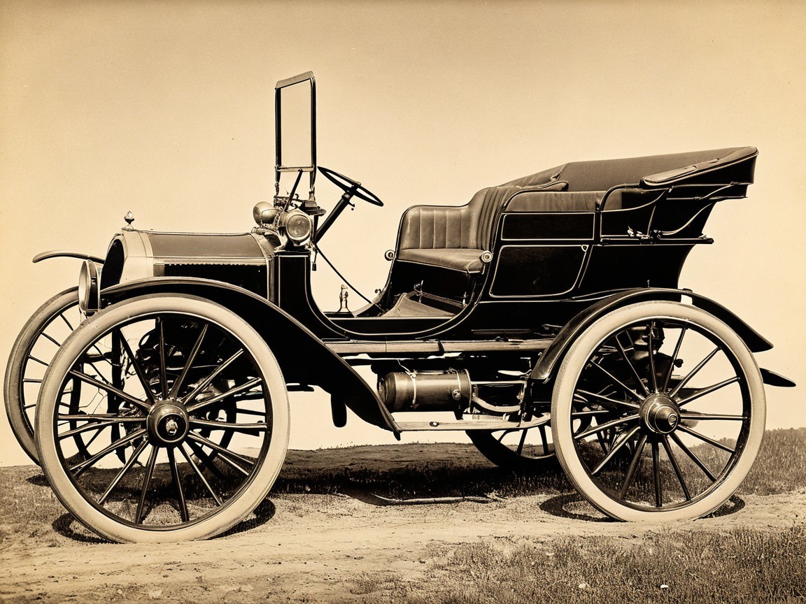 Vintage Early 1900s Automobile with Classic Design