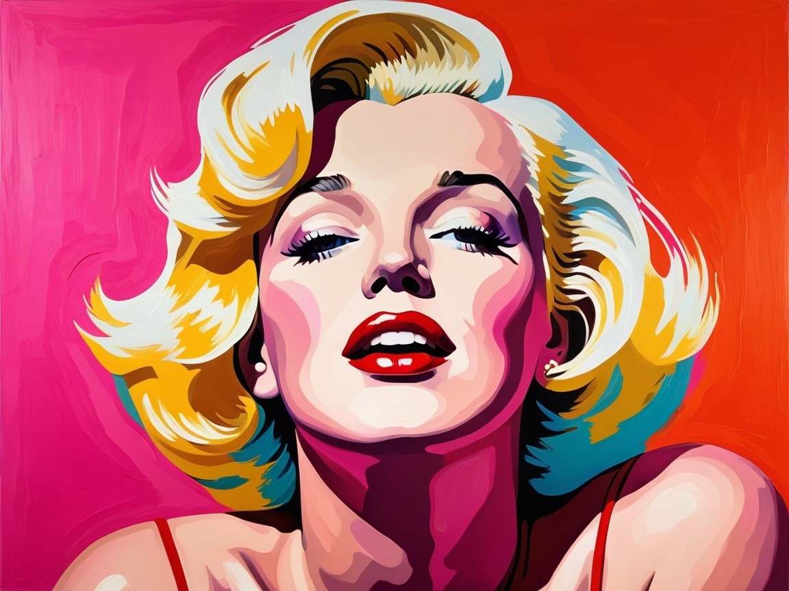 Vibrant Pop Art of Classic Hollywood Icon