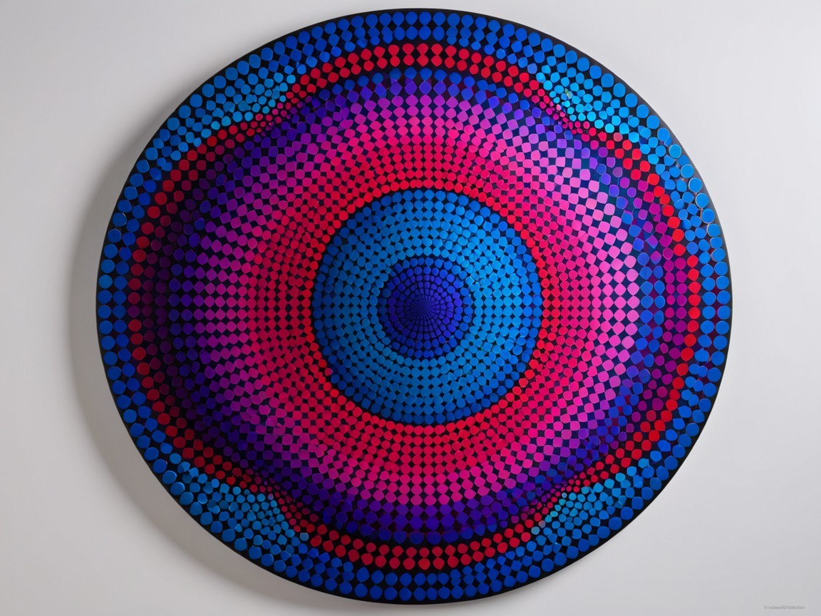 Vibrant Circular Artwork with Concentric Patterns