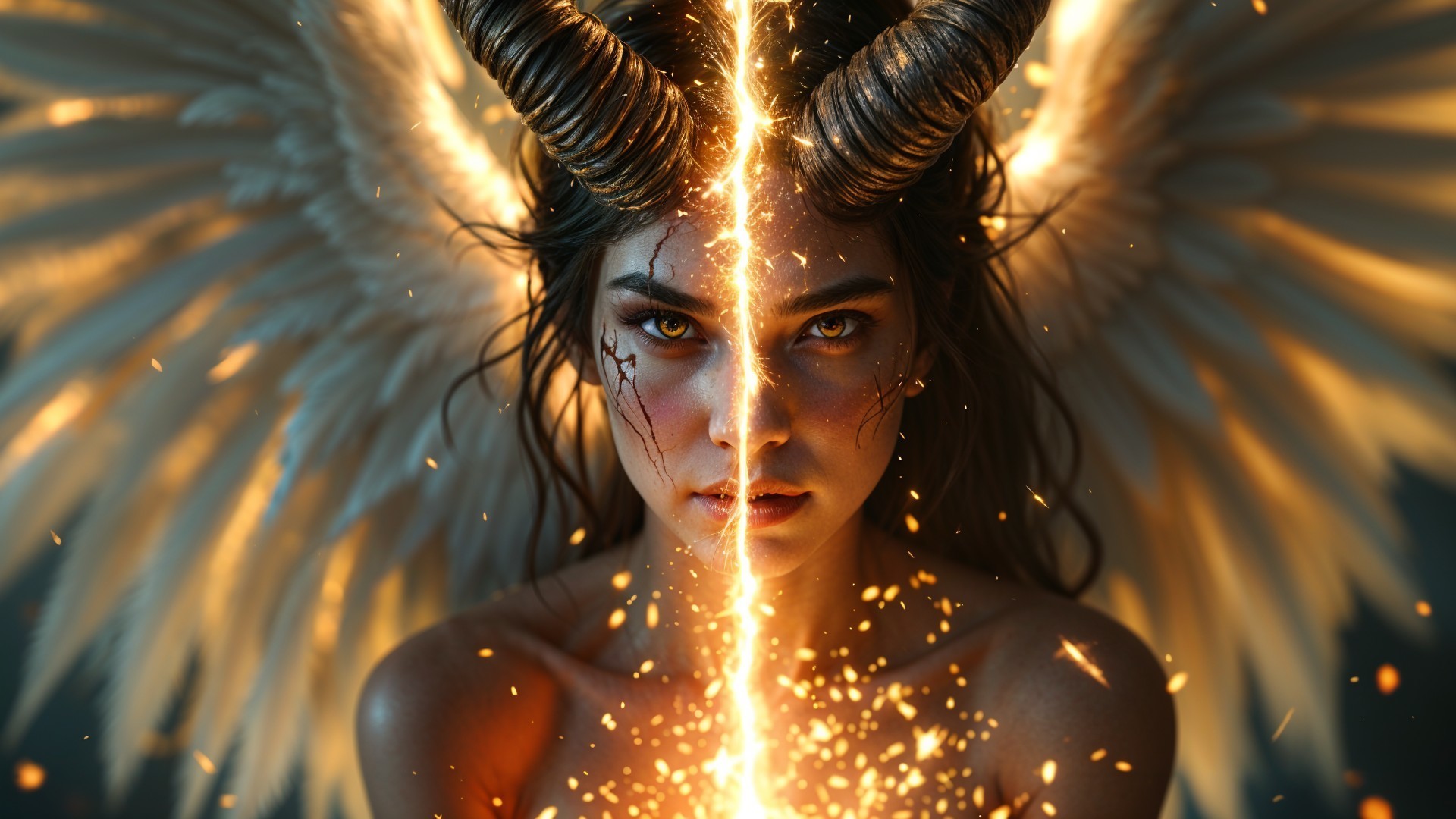 Duality of Good and Evil in a Striking Figure