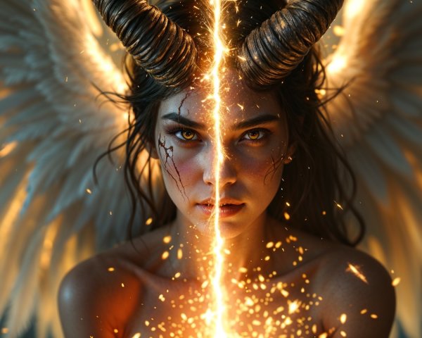 Duality of Good and Evil in a Striking Figure