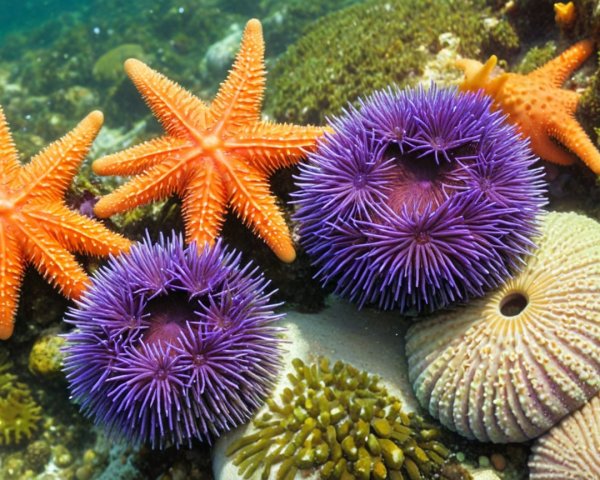 Colorful Marine Life in Vibrant Underwater Scene