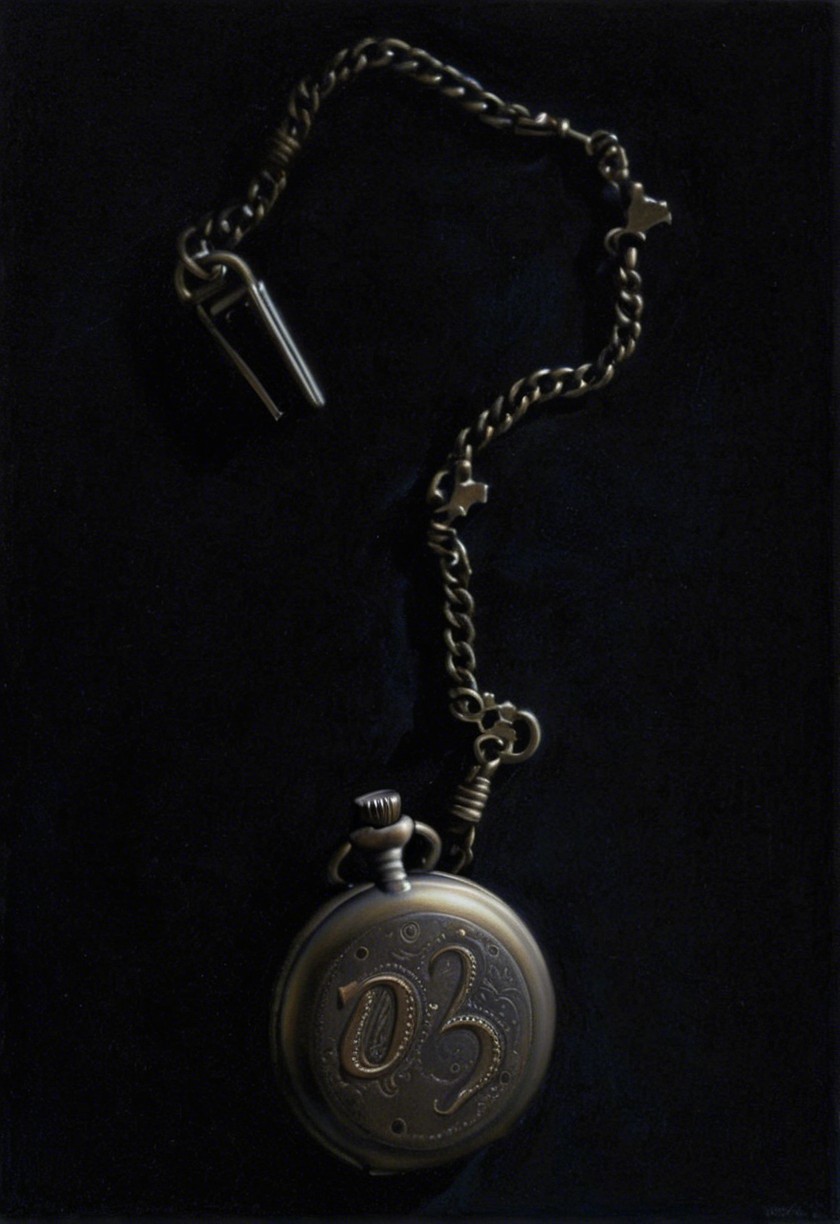 Antique Pocket Watch with Engravings and Chain