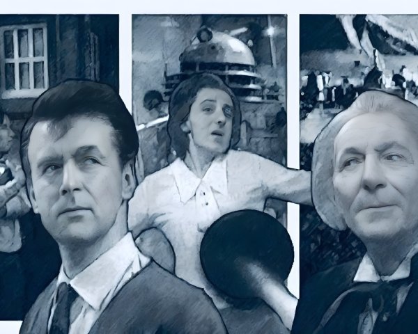 Collage of Three Distinct Characters with Expressions