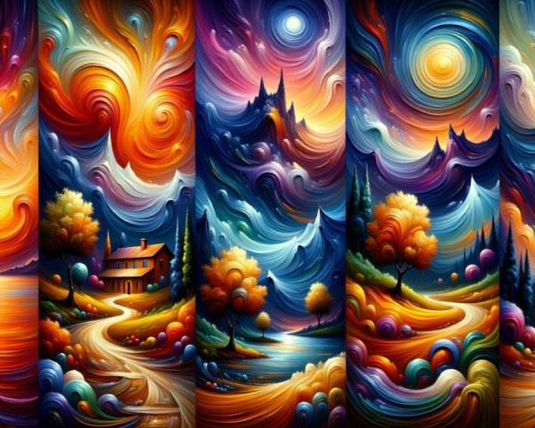 Vibrant Landscape with Diverse Scenes and Colors