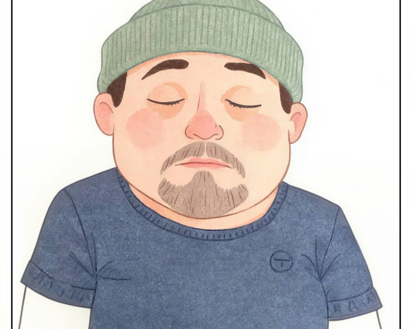 Whimsical Digital Illustration of a Male Character