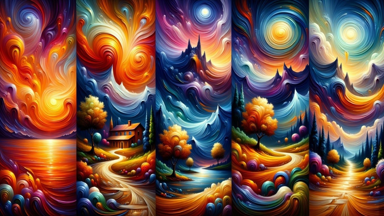 Vibrant Landscape with Diverse Scenes and Colors