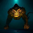 Anthropomorphic monster with muscular build and claws