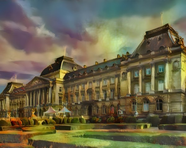 Historic Building with Ornate Architecture and Gardens