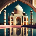 Ornate Reflective Palace with Intricate Architecture