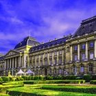 Historic Building with Ornate Architecture and Gardens