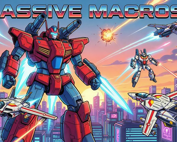 Giant Mech Robot Battle with Transforming Fighter Jets