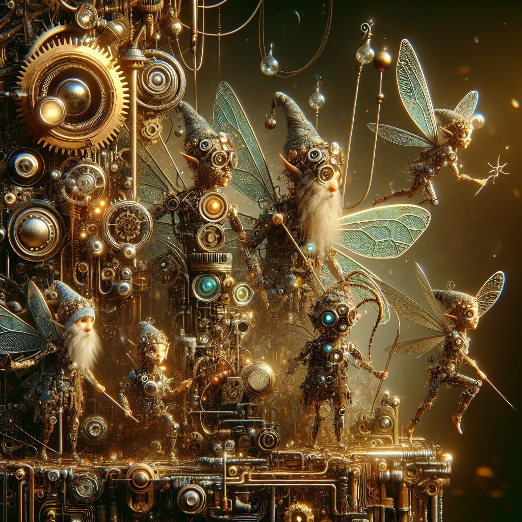 Whimsical Mechanical Creatures in Steampunk Style