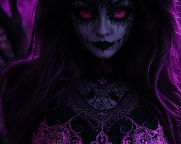 Mystical Figure with Cat Ears in Dark Fantasy Setting