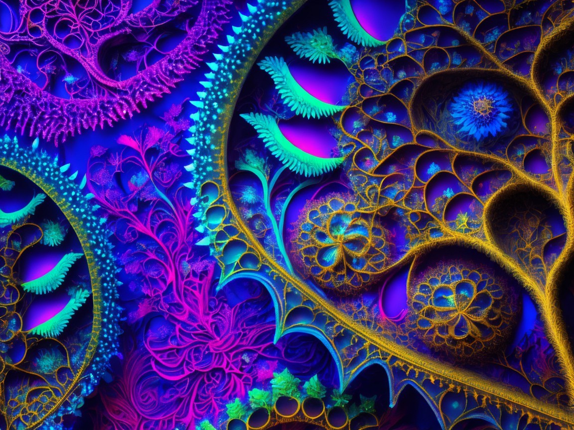 Vibrant Abstract Design with Swirling Patterns and Colors