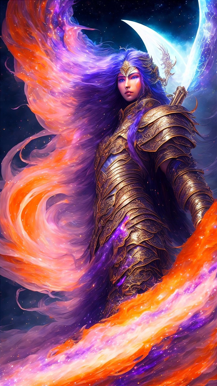 Sansa-Leys Cosmic Warrior in Majestic Armor