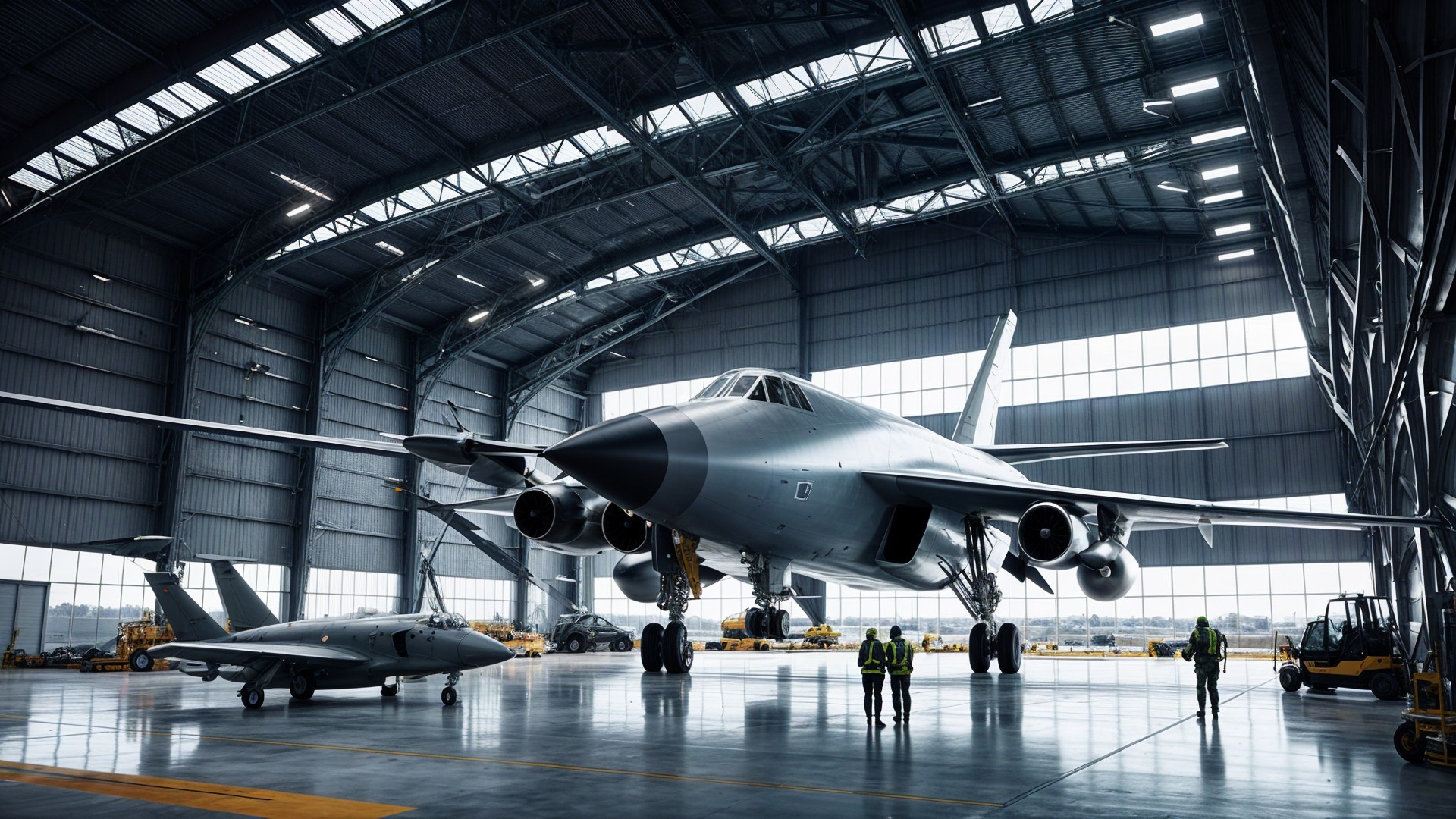 Inside a Military Aircraft Hangar