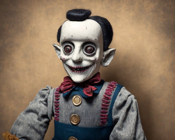 Vintage Doll with Eerie Features and Nostalgic Charm