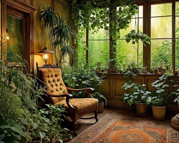 Cozy Room with Natural Light and Vintage Decor