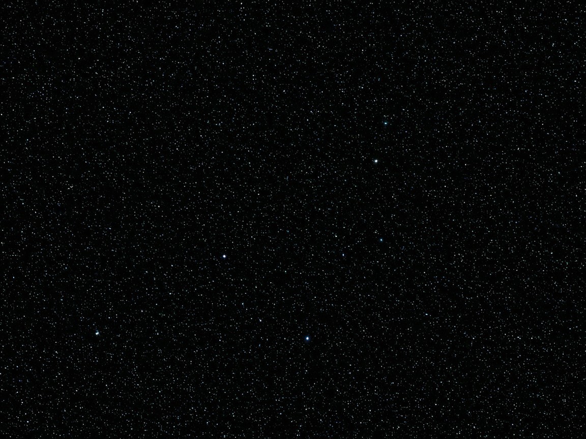 Starry Night Sky with Bright and Dim Stars