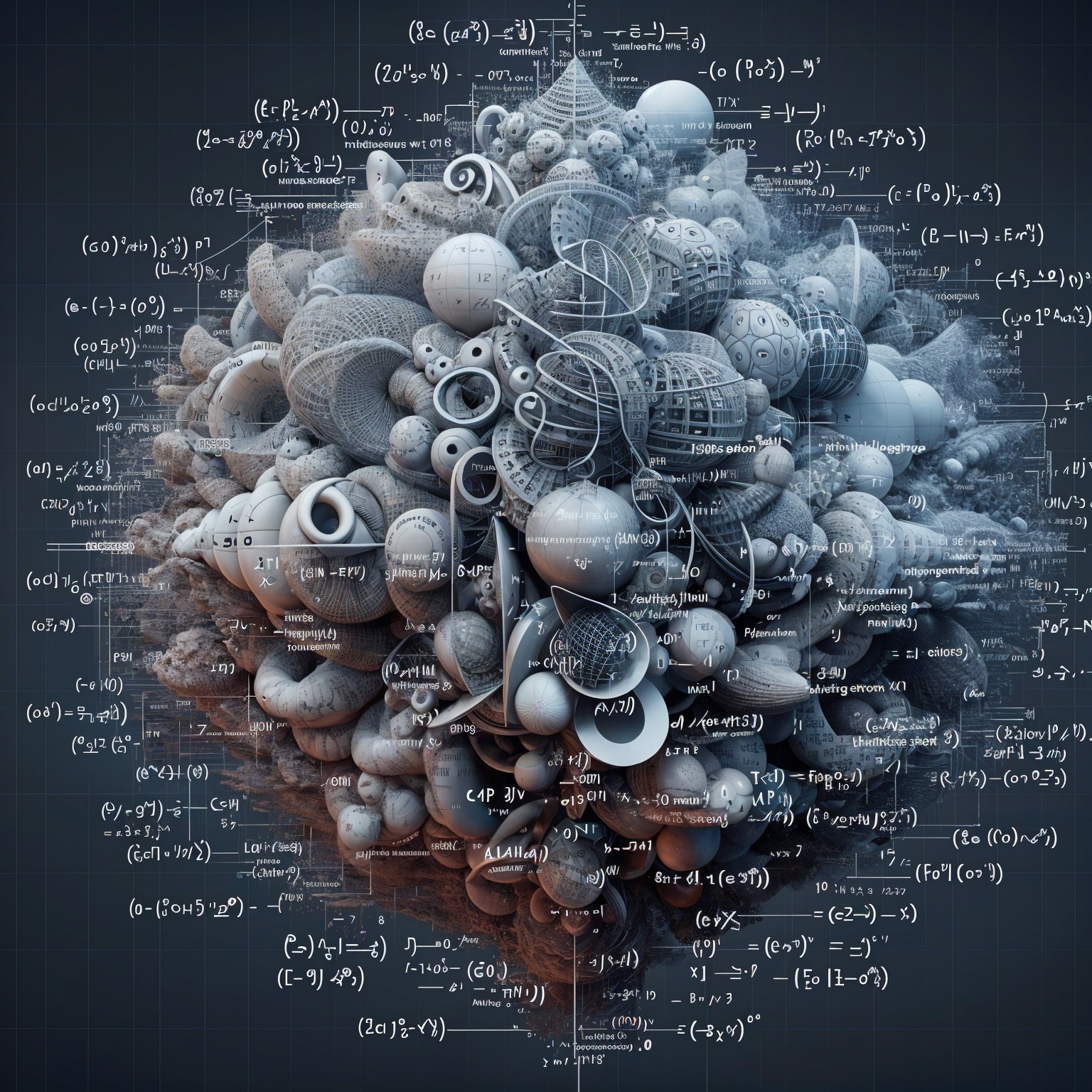 Three-Dimensional Abstract Shapes and Formulas