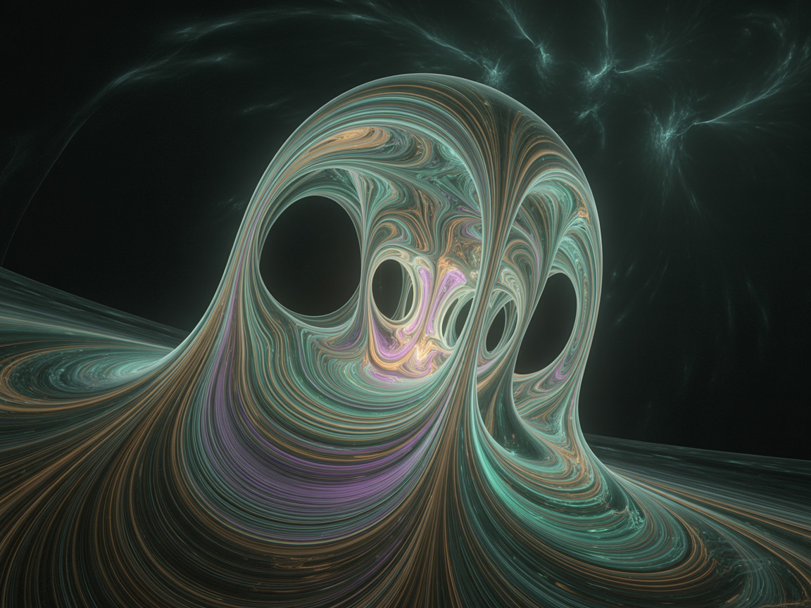 Surreal Abstract Design with Colorful Flowing Patterns