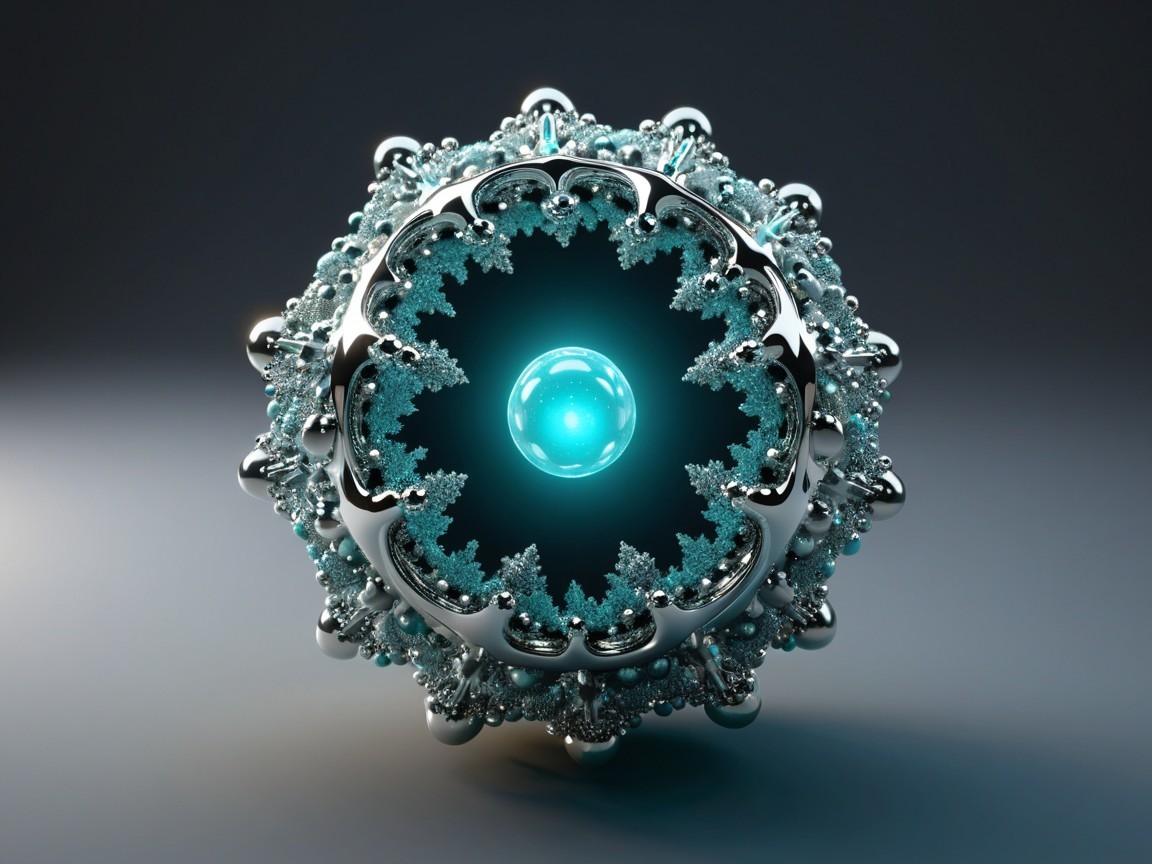 Intricate 3D Design of a Crystalline Orb with Glow