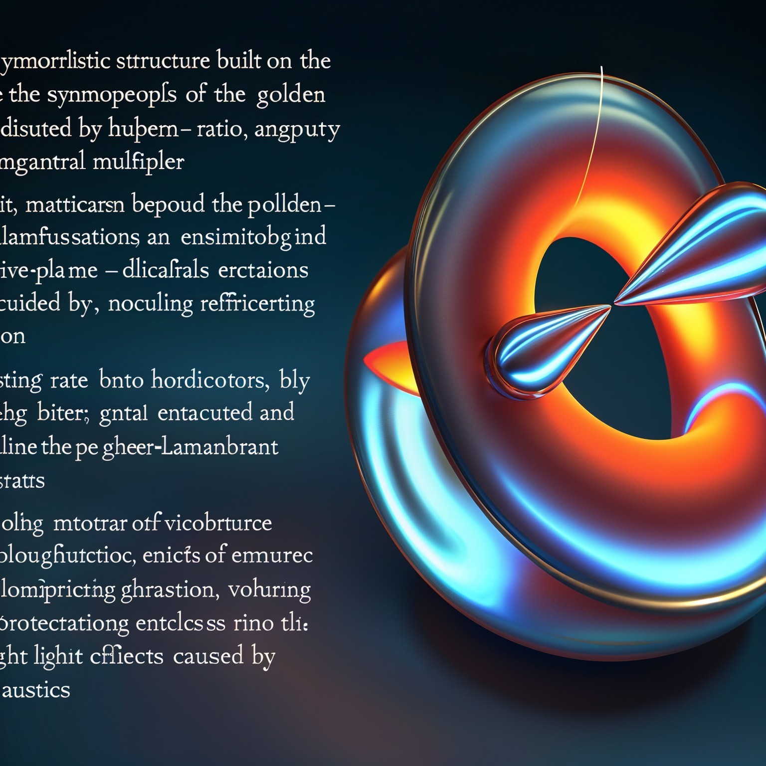 Surreal Glowing Toroidal Shape in Vibrant Colors