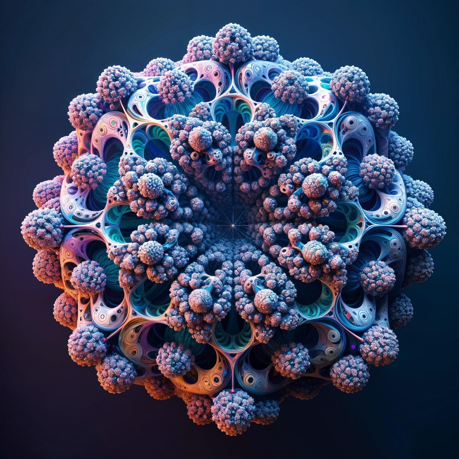 Fractal Representation of a Virus-Like Structure