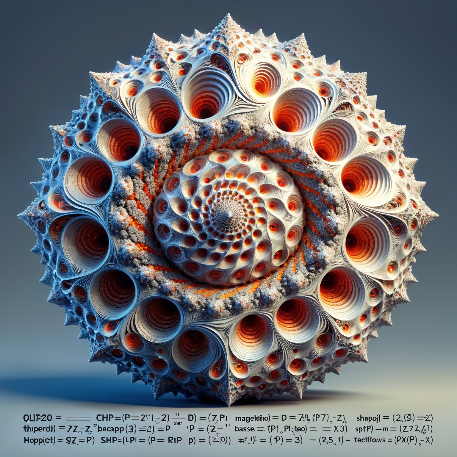 Intricate 3D Fractal Spiral with Colorful Patterns